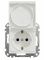 Розетка з заземленням, зі шторками та кришкою Білий Sedna Design Schneider Electric SDD111024