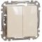 Двоклавішний вимикач Бежевий Sedna Design Schneider Electric SDD112105
