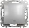 Одноклавішний вимикач з LED підсвіткою Алюміній Sedna Design Schneider Electric SDD113101L