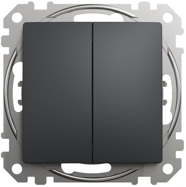 Двоклавішний перемикач Чорний Sedna Design Schneider Electric SDD114108