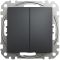Двоклавішний перемикач Чорний Sedna Design Schneider Electric SDD114108