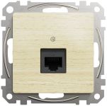 Компютерна розетка однопостова роз’єм RJ45 кат. 5е UTP Sedna Design & Elements Береза - імітація дерева Schneider Electric SDD180451