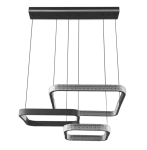 Світильник люстра підвісний Velmax V-PL-ELEGANCE-S led 120W 3000-6500K 7200Lm пульт 745х540х1000мм чорний