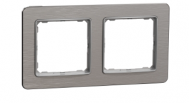 Рамка 2-постова Матовий алюміній Sedna Elements Schneider Electric SDD370802