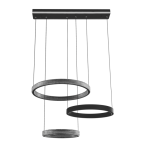 Світильник люстра підвісний Velmax V-PL-ELEGANCE-R led 110W 3000-6500K 6600Lm пульт 745х510х1000мм чорний