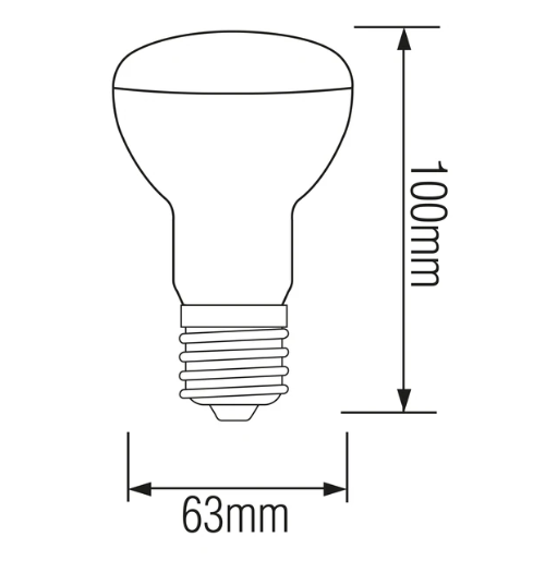 Cвітлодіодна лампа REFLED-10 10W E27 4200К R63
