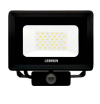 Прожектор світлодіодний Lebron  LF-50S 50W 6500K 4000Lm 174х171х43мм датчик руху 10м 230V ІР65 чорний