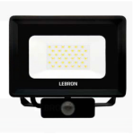 Прожектор світлодіодний Lebron LF-30S 30W 6500K 2400Lm 143x180x40мм датчик руху 10м 230V ІР65 чорний