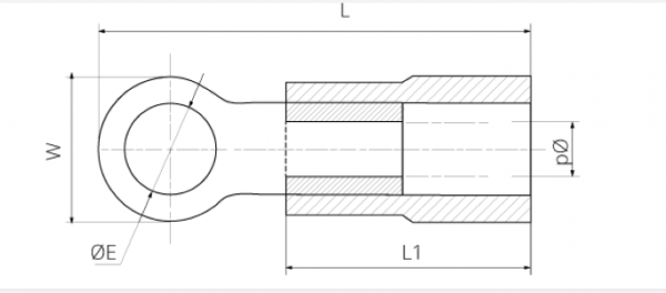 Наконечник кольцевой с изоляцией RV 3,5-8 (2,5-4/8) (100 шт)