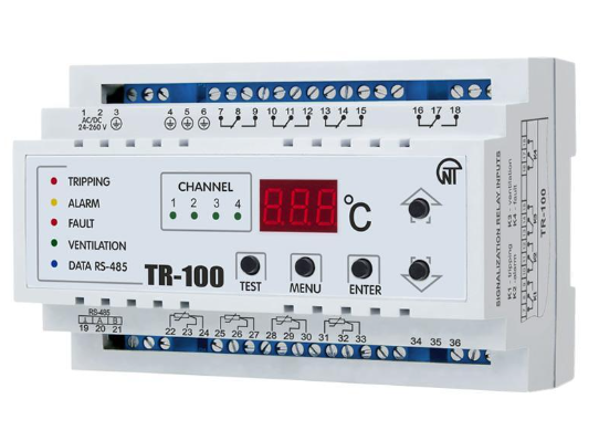 Блок защиты сухих трансформаторов 4 канала Новатек ТР-100