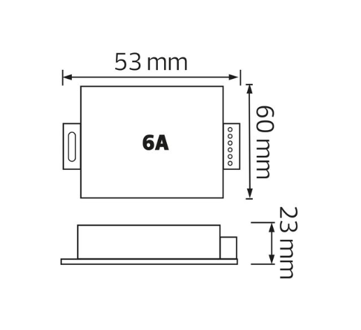 Контролер Horoz RGB для стрічки LED 216-432W 12V-24V IP20 6A