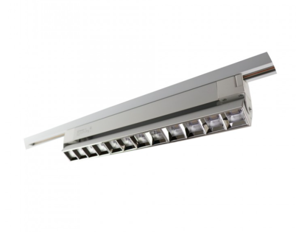 Светильник трековый светодиодный Velmax V-TRL-L линза поворотный 30W 2400Lm 4100K 220V белый