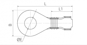 Наконечник кольцевой без изоляции DJ431 3C (1,5-2,5/3) (100шт)