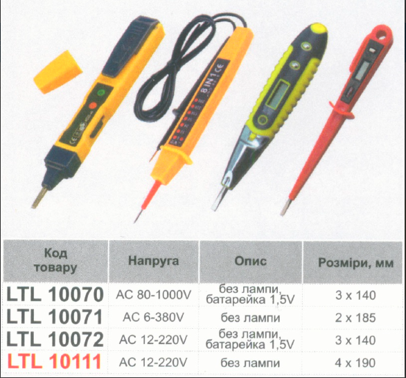 Отвертка-индикатор напряжения 6-380V 2,0x185мм Lemanso LTL10071