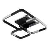 Світильник люстра накладний Velmax V-PL-ELEGANCE-S led 110W 3000-6500K 6600Lm пульт 690х690х180мм чорний