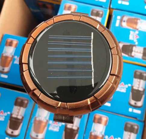 Фонарь кемпинговый аккумуляторный + солнечная панель 1W+6Led 7088