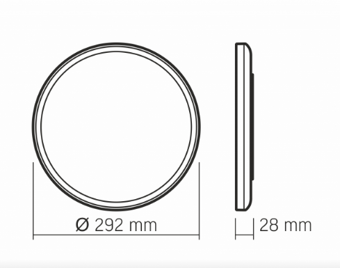 LED светильник с декоративной подсветкой VIDEX 18W 4000K Белый