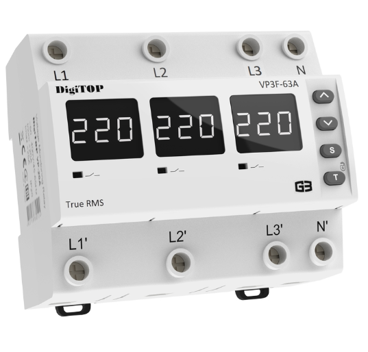 Реле напруги DigiTOP VP-3F63A M6W