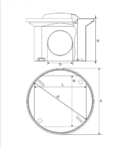 Коробка розподільча без отворів вологостійка ІР55 80х50