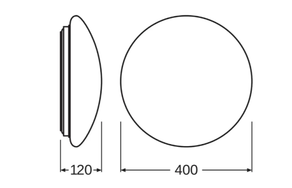 Світильник Ledvance 24W 4000K 1920Lm IP44 SF Circular LED 400