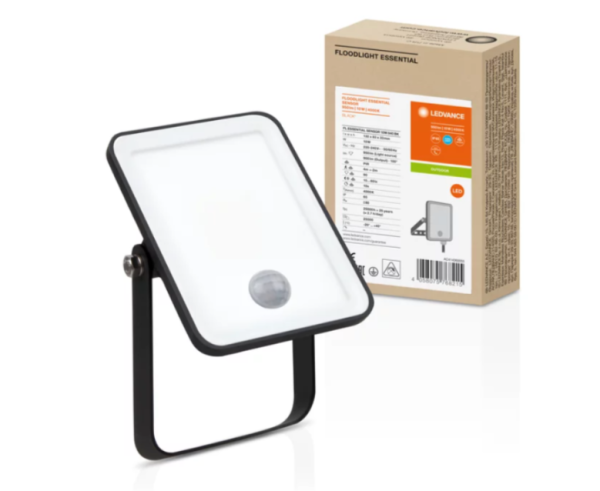 Прожектор Ledvance 10W 4000K 900Lm IP65 Flood Essential с датчиком движения черный