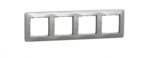 Рамка 4-постова Алюміній Sedna Design Schneider Electric SDD313804