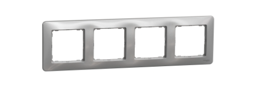 Рамка 4-постова Алюміній Sedna Design Schneider Electric SDD313804