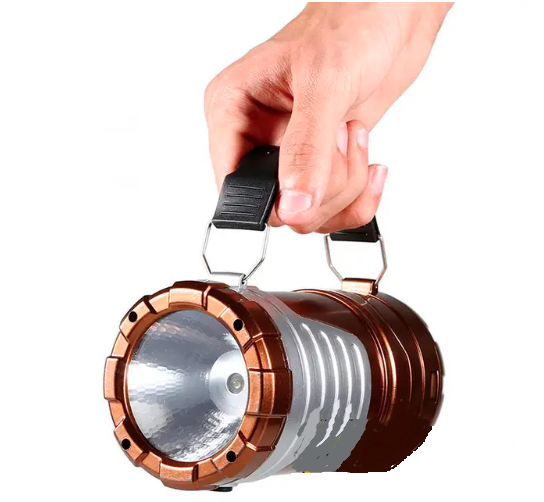 Фонарик кемпинговый аккумуляторный + солнечная панель 1W+6Led 7088A