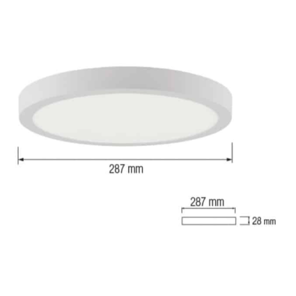 Світильник накладний Horoz Led коло 28W 4200К 1960Lm Caroline IP20 білий