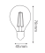 Светодиодная лампа FILAMENT BALL-6 6W Е27 2700К