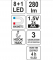 Ліхтар з гаком та магнітом 8+1 LED YATO YT-08513