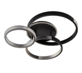 Світильник люстра накладний Velmax V-PL-ELEGANCE-R led 90W 3000-6500K 5400Lm пульт 725х725х180мм чорний