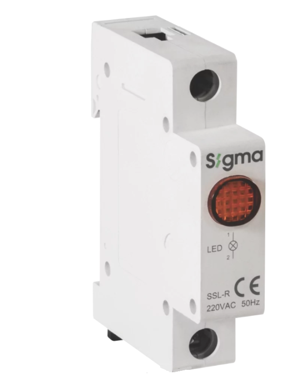 Індикатор світлосигнальний модульний Sigma на DIN рейку led 220V AC червоний
