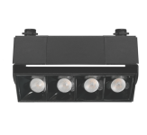 Светильник трековый светодиодный Velmax V-TRL-LA-Black-L линза поворотный 10W 800Lm 4100K 220V черный