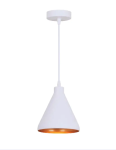 Світильник люстра підвісний Velmax V-CL-CLOCK-Wh-G під лампу max60W E27 220V 180х200мм білий золотий