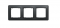 Рамка 3-постова Чорний Sedna Design Schneider Electric SDD314803