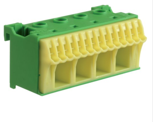 Блок PE-клемм 18 клемм, 4х16 мм² + 14x4 мм² Hager KN18E