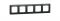 Рамка 5-постова Чорний Sedna Design Schneider Electric SDD314805
