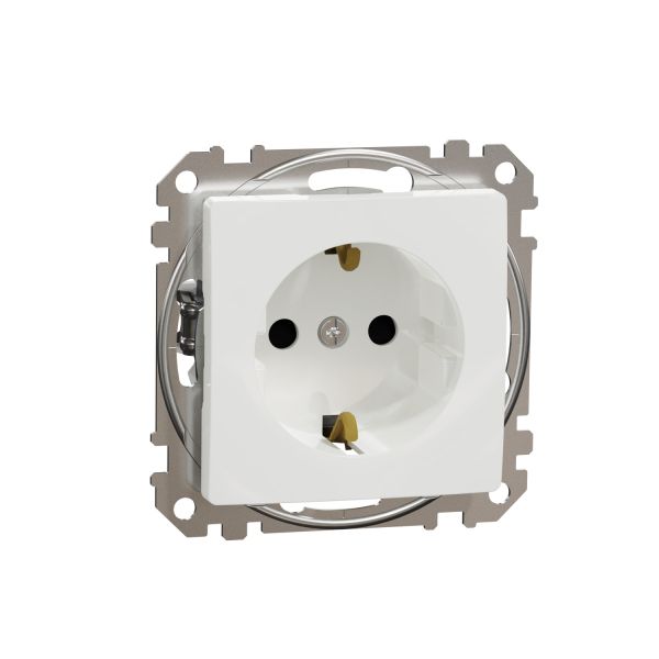 Розетка з заземленням та з захисними шторками Білий Sedna Design Schneider Electric SDD111022