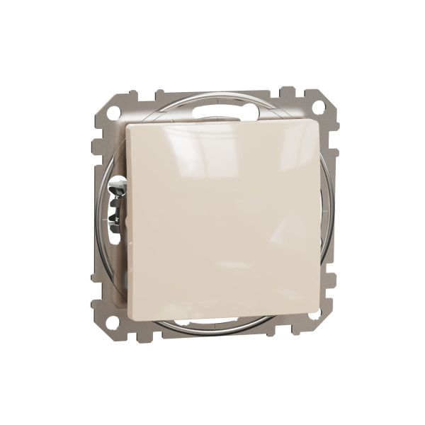 Одноклавішний кнопковий вимикач, Sedna Design & Element, бежевий, SDD112111, Schneider Electric