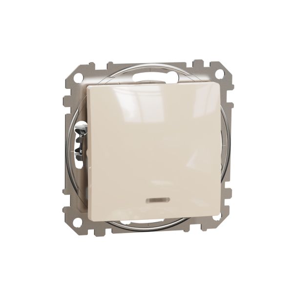 Одноклавішний вимикач з LED підсвіткою Бежевий Sedna Design Schneider Electric SDD112101L