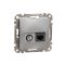 Розетка RJ45 категорія 6 UTP -TV Алюміній Sedna Design Schneider Electric SDD113469T