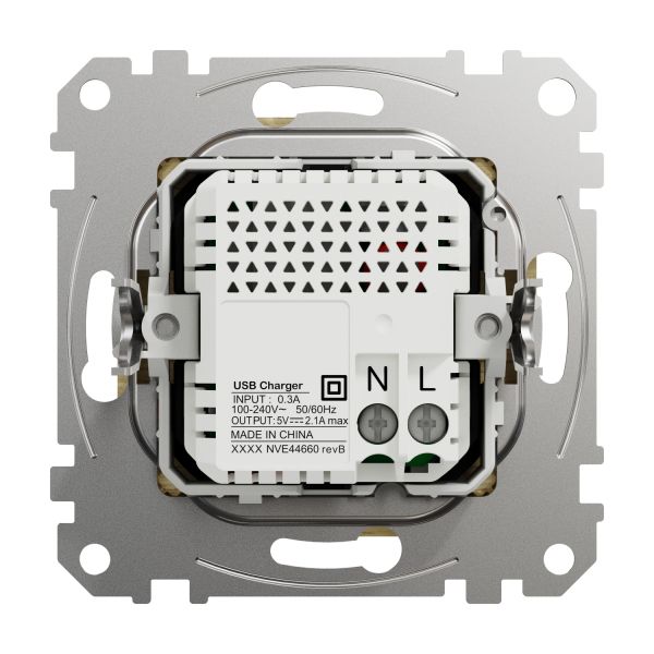 USB розетка тип A+A 2,1A Береза - Ефект дерева Sedna Elements Schneider Electric SDD180401