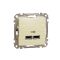 USB розетка тип A+A 2,1A Береза - Ефект дерева Sedna Elements Schneider Electric SDD180401
