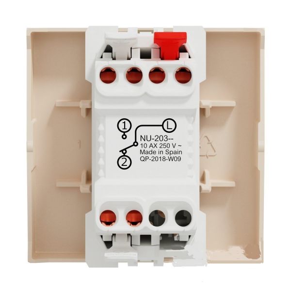 NU320318 Перемикач 1-клавішний схема 6 10А 2 модуля Schneider Electric Unica New білий
