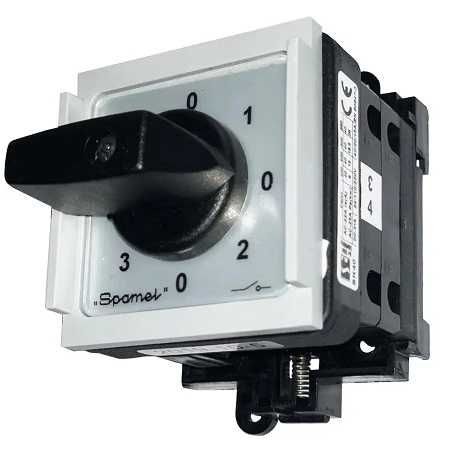 Кулачковий пакетний перемикач фаз Spamel 40A на Din SK40-2.866/S10