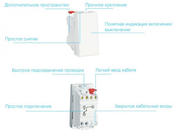 NU310644 Вимикач 1 клавішний кнопковий 1 модуль Schneider Electric Unica New бежевий