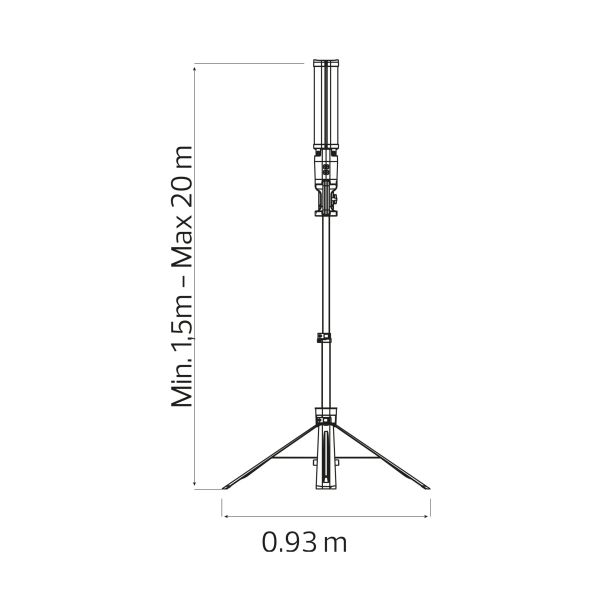 Стійка з прожекторами Horoz TOWER 2х40W