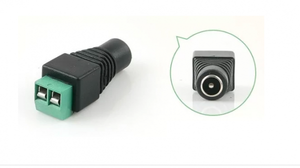 Конектор живлення з клемами mini jack 5,5 мм (мама)