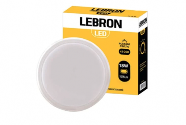 Світильник світлодіодний Lebron ЖКГ 18W 4100K Коло